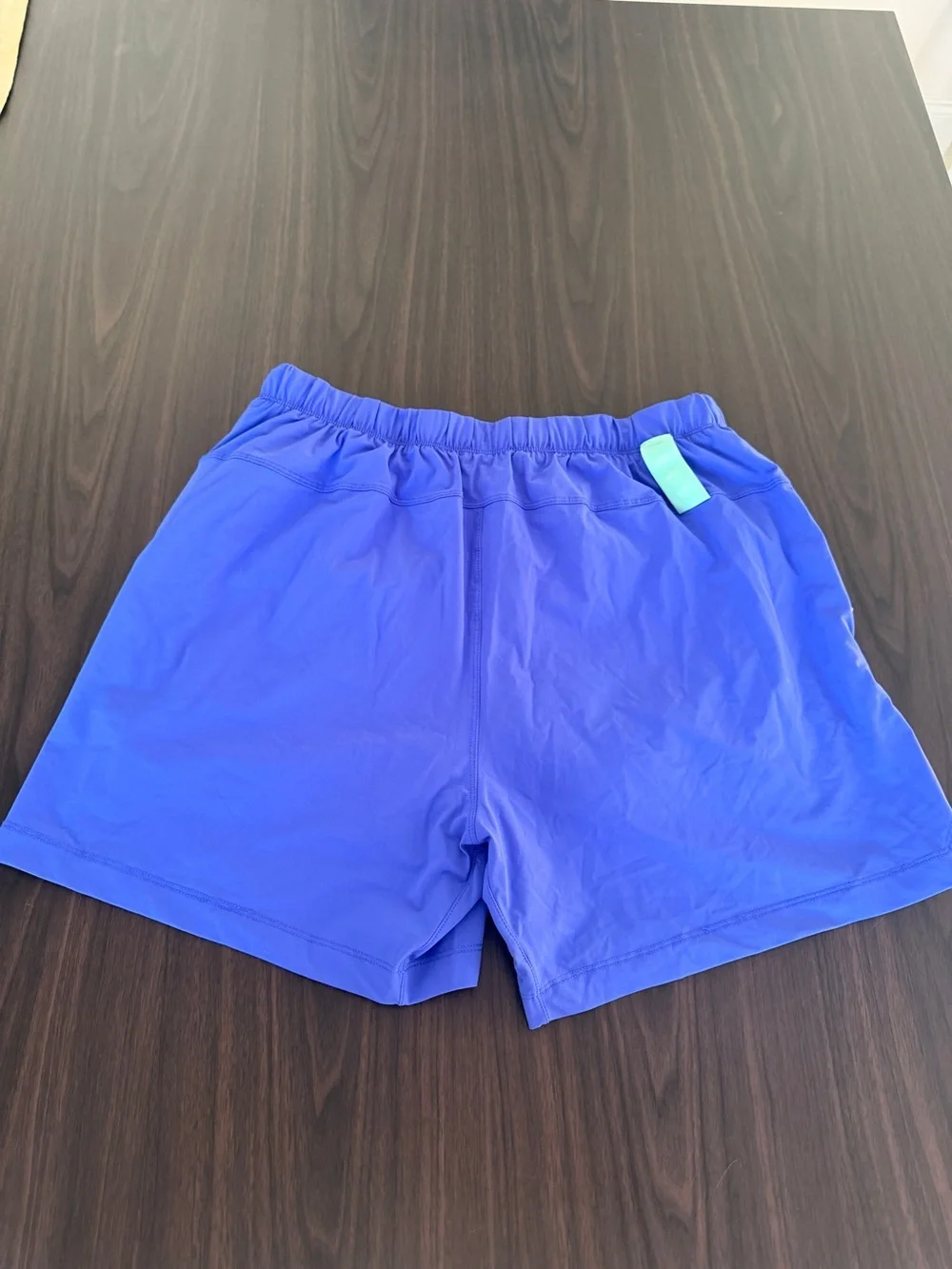 Fabletics Men's Athletic Shorts in Royal Blue with Teal Drawstring